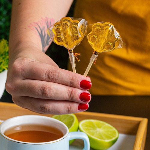 6 Pirulitos De Cristal ( Café, Mel Com Limão Ou Cappuccino )