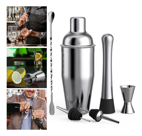 Para Pro Shaker Bartender Cuchara Elaboración Bebidas