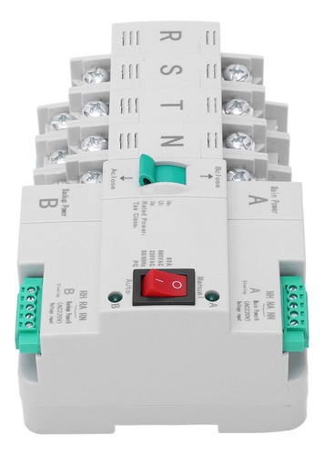 Transferencia De Potencia Tipo Riel Din, Doble Automática, 4