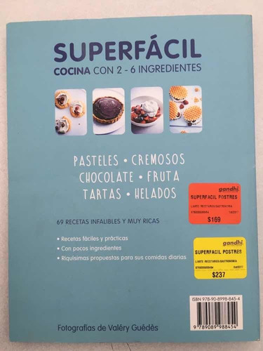 Postres. Superfácil Cocina Con 2-6 Ingredientes. Natacha Arn (Usado)