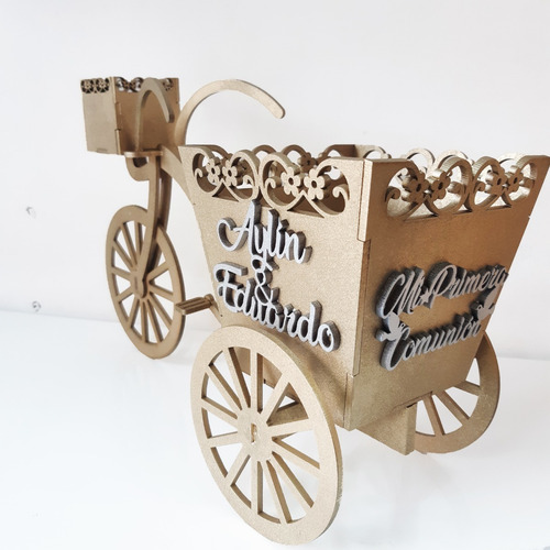 6 Bicicletas Con Canastas Mdf Para Adorno De Mesa Pintadas