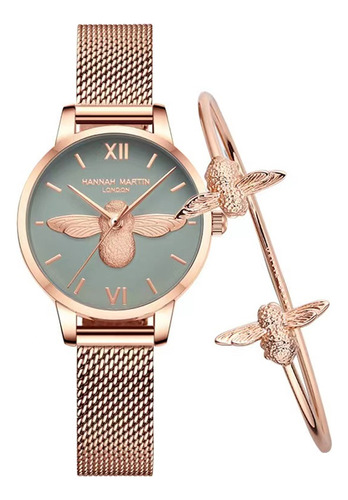 Reloj Con Movimiento Japonés Little Bee Para Mujer