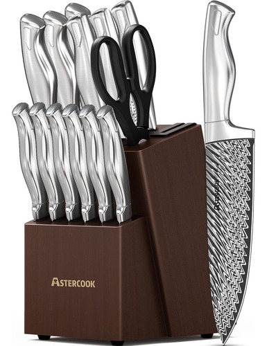 Astercook Juego De Cuchillos De Cocina De 15 Piezas