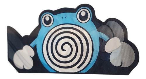 Sticker 3d Pokemon Poliwag Poliwhirl Waterproof Pega En Tela