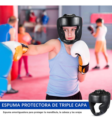 Careta Casco Para Boxeo Taekwondo De Barra Protector Cabeza