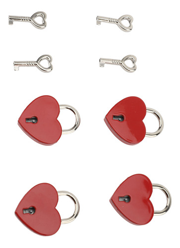 Juego De 4 Llaves Love Lock De Aleación De Zinc, 38 X 30 Mm,
