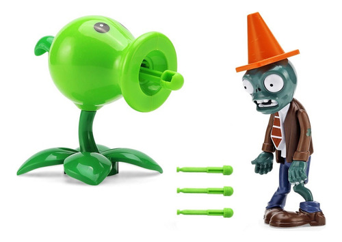 Figuras Plantas Vs Zombies ( 1 Planta + 1 Zombie + 3 Dardos)