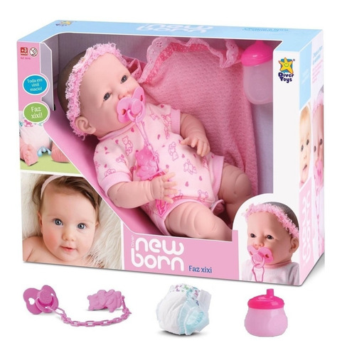 Imagem 4 de 4 de Diver New Born Bebê Faz xixi Divertoys 8046