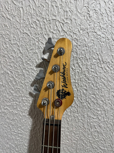 Baixo Wasburn Lions Séries Jazzbass Destro Laranja-claro Envernizado 4 (Usado)