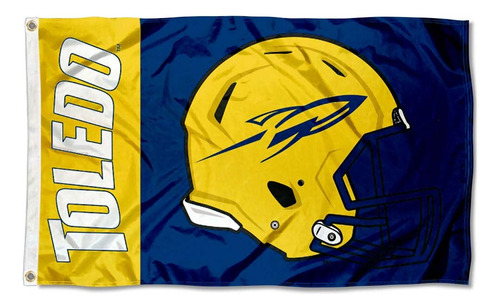 Bandera Del Casco De Fútbol Americano De Los Toledo Rockets