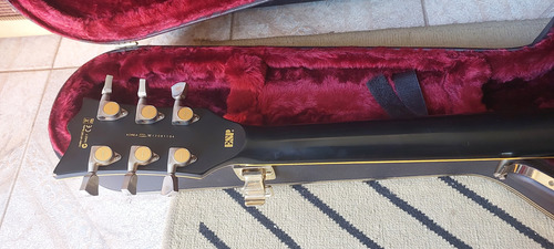 Guitarra Esp Ltd Ec-1000 Deluxe Com Case (seymour Duncan) Destro Preto Madeira De Bordo (Usado)