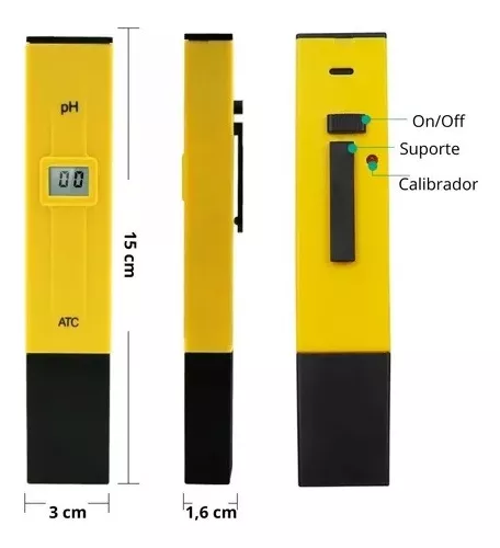Calibrador medidor ph digital para agua liquidos aquarios piscina  laboratorio