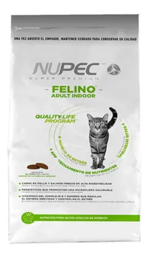 Croquetas Alimento Gato Nupec Indoor 3 Kg Salud Intestinal