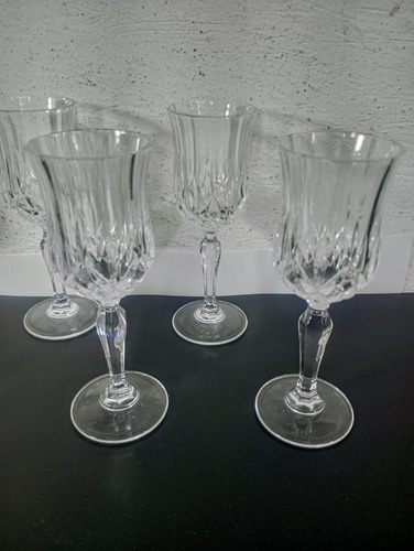 Vintage Juego Copas Para Jerez Cristal Cortado Transparente (Usado)