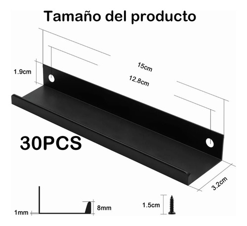 Applicable To: 15 Cm Jaladera Oculta Perfil L Para Cajon
