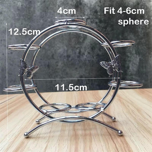 Soporte De Soporte De Piedra Del Soporte De La Bola De Plata