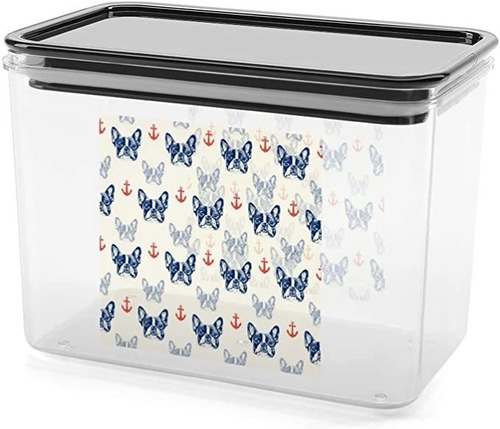 French Bulldog And Anchor Food Storage Container Plastic Cl.