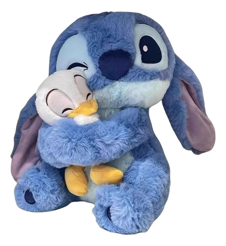 Peluche Stitch Abrazando A Un Pato Lilo & Stitch Azul