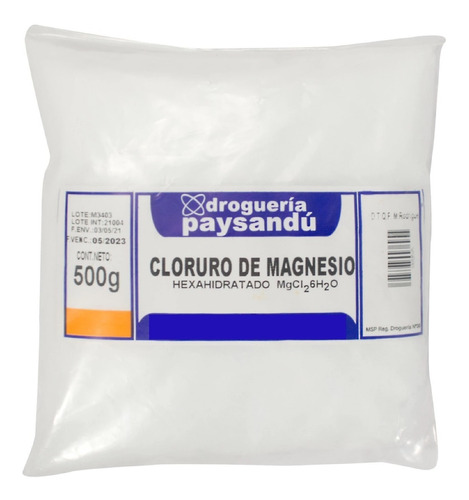 Cloruro De Magnesio Puro 500g