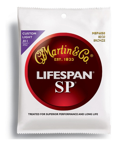 Encordado Cuerdas Guitarra Acustica Martin & Co Msp Lifespan