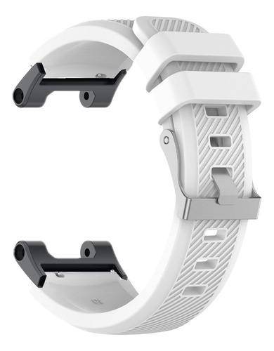 Correa de reloj de silicona compatible con Huami Amazfit de color blanco