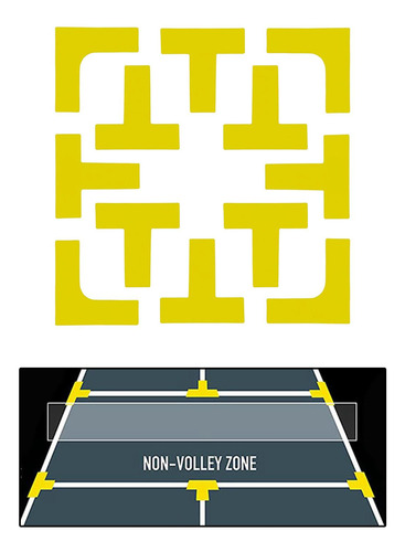 Pickleball Court Marker LĂnea De Cancha De Tenis Amarilla