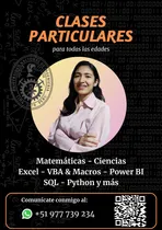Comprar Clases Particulares  Matemáticas, Ciencias, Excel, Macros