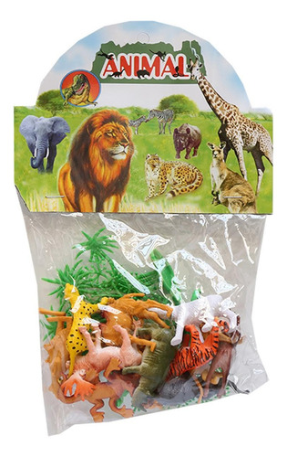 Set Juego Animales De Selva Mini Juguete Niños Plastico