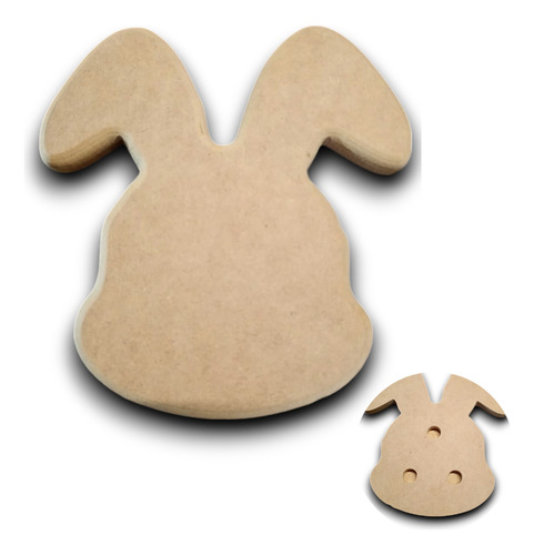 Contramolde Silueta Cara De Conejo Con Agarre Para Desmolde Beige