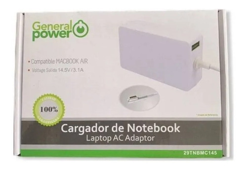 Cargador Compatible Con Macbook Air 14,5v / 3,1a 45w + Envio