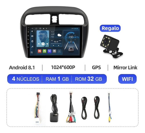 C0j Estéreo 1+32g Para Mitsubishi Mirage Attitude 2015-2020