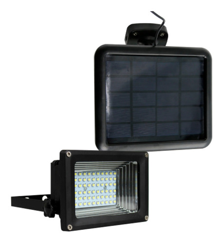 Refletor Solar Holofote 60 Ultra Leds Jardim Parede