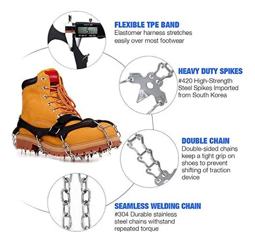 Auhike Crampons Para Gelo: Tacos, Tração E Empunhadura