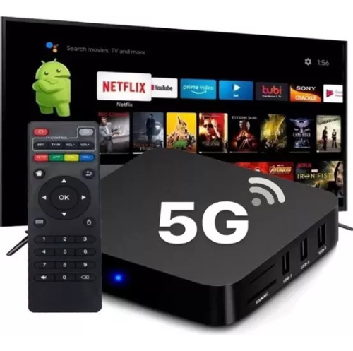 Tv Smart Box 5g 4k + Mini Teclado Sem Fio. Envio Já!