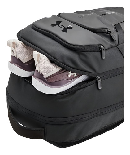 Mochila Under Armour Hustle Pro 6.0 Backpack Comoda Original Gris Oscuro Lisa