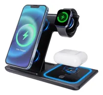 Comprar Base De Carga Inalambrica 3 En 1 Carga Rapida Qi Wirless Color Negro