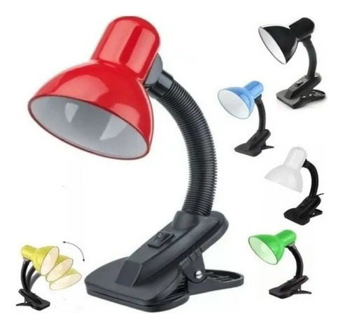 Lampara Escritorio Velador Flexible Sujetador Clip Pinza