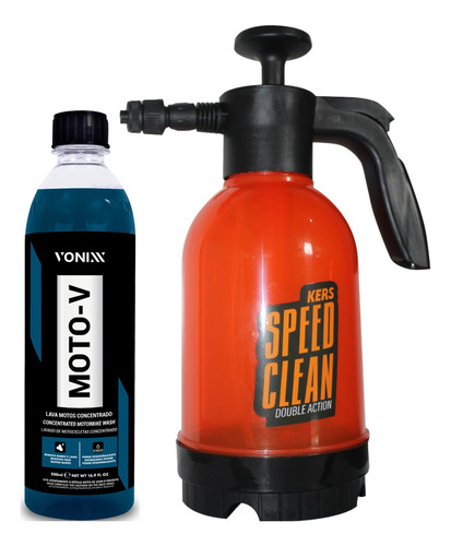 Snow Foam Manual Speed Clean Kers+shampoo Concentrado Moto-v
