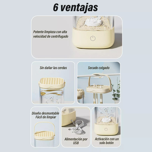 Limpiador Electrico Para Brochas De Maquillaje Automática