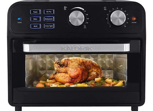 Horno Freidora Aire Tostar, Rostizar, Asar 5-1 Kalorik 20lts Negro