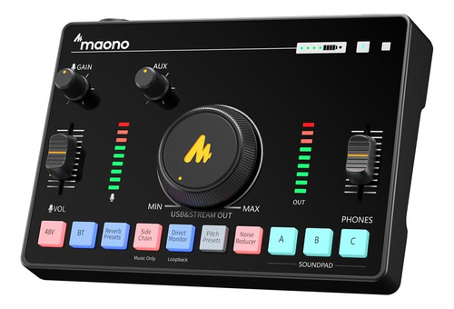 Maono Neo C2 Consola Interface Produccion Podcast Youtube 