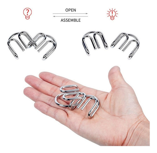 Quebra-cabeça Butebuy 30 Metal Wire Game Set Teste De Qi Des