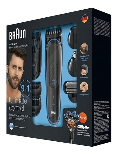 Aparador De Barba Braun 9 Em 1 Mgk3085 Men 12x S/ J Só Hoje!