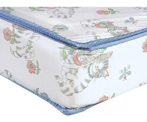 Imagen 3 de 5 de Colchon Para Cuna Corral Impermeable Hule Espuma 70 * 100 Cm