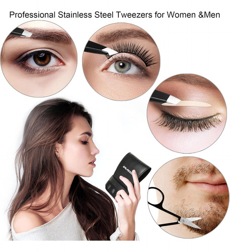 Juego De 5 Pinzas Para Depilación Facial Para Mujeres, Pinza