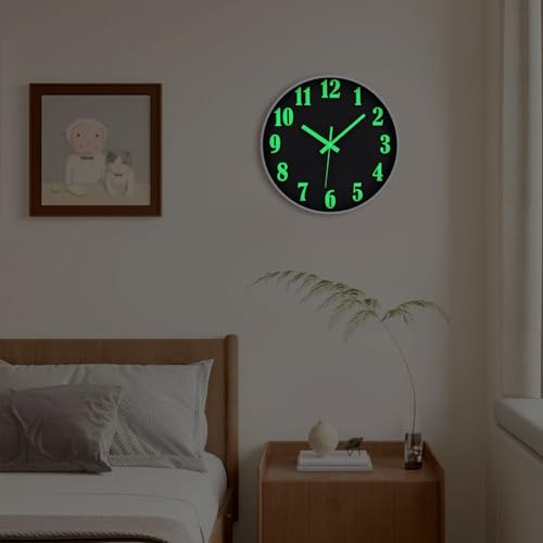 Reloj De Pared - Reloj Luminoso En La Oscuridad De 12 Pulgad