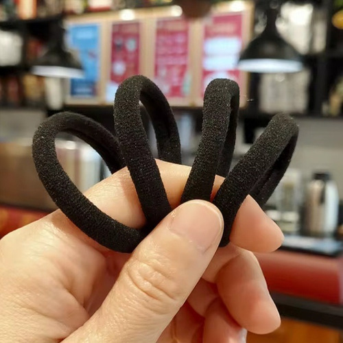 Ligas Elásticas Medianas Para El Cabello 150 Pcs Negro Y Verde