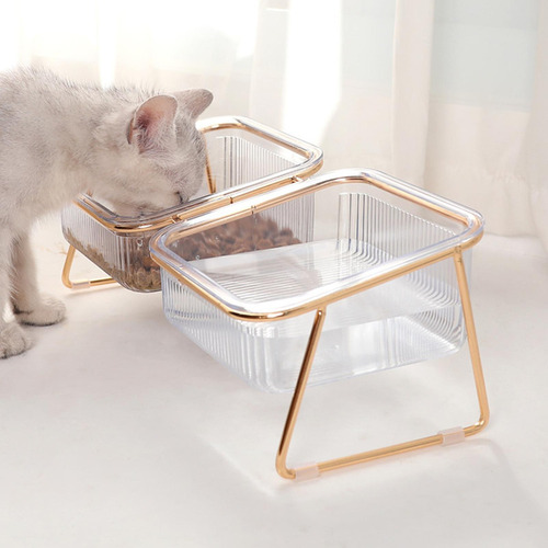Sh Comedero Doble Elevado For Perros Y Gatos
