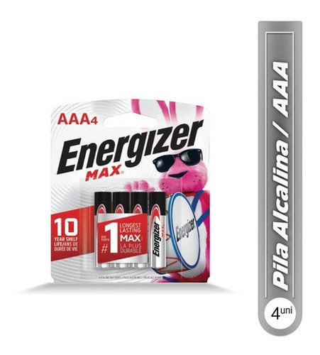 Pila Alcalina Aaa Alkaline 4 Unds Energizer