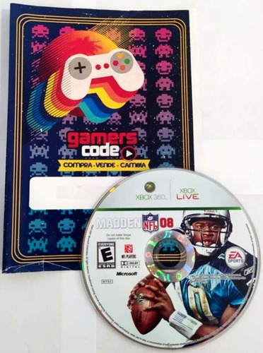 Madden Nfl 08 Xbox 360 S/c Gamers Code*